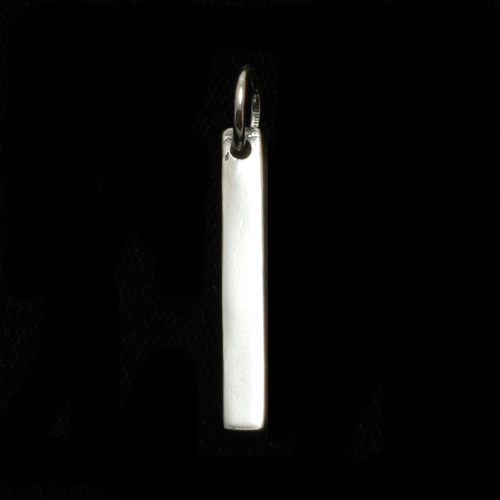 Metal Stamping Blanks Sterling Silver Rectangle Pendant with Jump Ring, 29mm (1.14") x 4mm (.16"), 15g